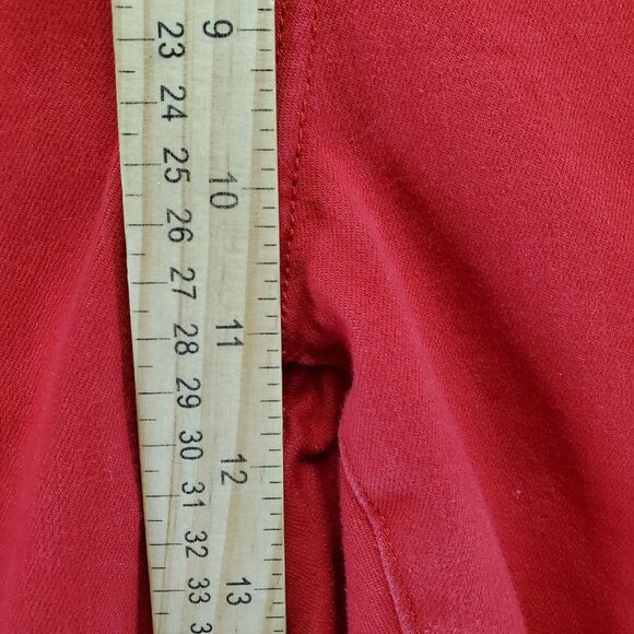 Lane Bryant Jeans Womens 14 Red Boyfriend Capri Flex Magic Waistband Denim - Picture 6 of 10